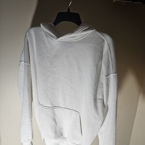Men's White Hoodie Sweater
